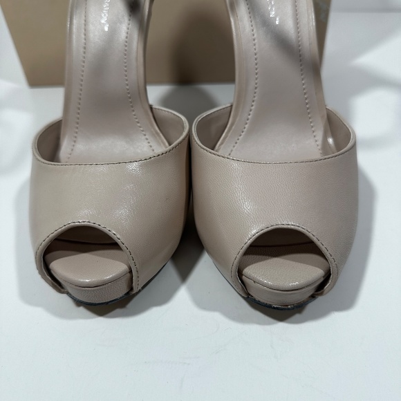 BCBGeneration [ Womens 9 ] Super High‎ Ankle Strap Heels in Nude/ Black - Picture 3 of 15